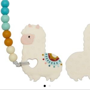 Loulou lollipop llama teething toy and holder